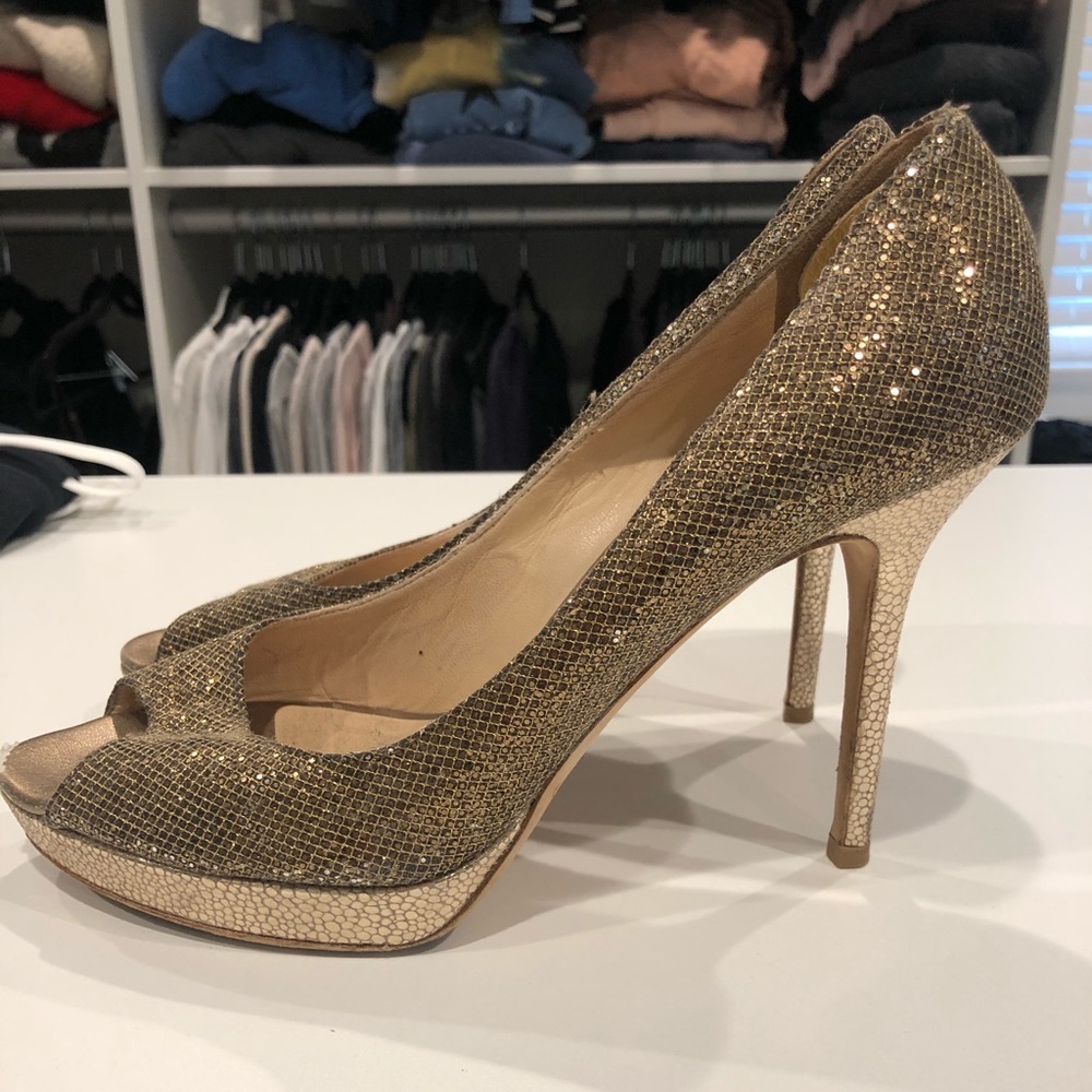 Jimmy Choo glitter heels